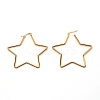 Star 201 Stainless Steel Huge Hoop Earrings for Girl Women EJEW-TAC0011-03G-2