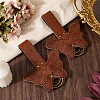 Butterfly Shape PU Leather Medieval Belt Pendant. with Alloy Ring HJEW-WH20012-09B-3