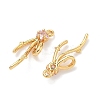 Brass Micro Pave Cubic Zirconia Pendants KK-A281-21G-02-2