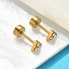 Ion Plating(IP) 304 Stainless Steel Triangle Stud Earrings EJEW-A118-11G-01-2