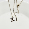 304 Stainless Steel Letter Pendant Necklaces NJEW-WH0027-26X-G-1