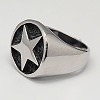 Tarnish Resistant Unique Men's Wide 304 Stainless Steel Finger Rings RJEW-F006-032-2