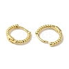 Twisted Ring Brass Huggie Hoop Earrings for Women EJEW-C097-06B-G-2