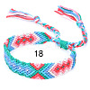 Cotton Braided Rhombus Pattern Cord Bracelet FIND-PW0013-003A-18-1