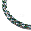 Polyester Cord Braided Necklace Makings MAK-L043-03G-19-2