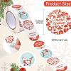 3 Rolls 3 Styles Christmas Round Dot Self Adhesive Paper Stickers Roll DIY-FS0010-32A-4