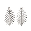 Non-Tarnish Leaf 304 Stainless Steel Stud Earrings for Women EJEW-L272-034P-06-1