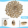 80Pcs Electroplated Natural Cowrie Shell Beads BSHE-LT0001-06G-2