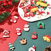 48Pcs 12 Styles Christmas Theme Opaque Resin Pendants RESI-FS0001-73-8