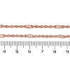 Brass Singapore Chains Necklaces for Women NJEW-D302-38RG-5