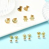304 Stainless Steel Micro Pave Cubic Zirconia Stud Earrings Kits For Women EJEW-B112-01G-03-2