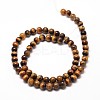 Natural Tiger Eye Round Bead Strands X-G-P072-33-6mm-2
