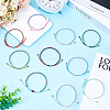 10Pcs 10 Colors Two Tone Polyester Cord Braided Bracelets for Friendship BJEW-UN0001-66-2