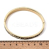304 Stainless Steel Black Enamel Zebra Skin Print Hinged Cuff Bangles for Women SA-CBAC920-03G-5