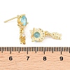Brass Micro Pave Cubic Zirconia Dangle Stud Earrings EJEW-F405-24G-01-3
