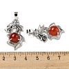 Dyed & Heated Natural Carnelian Pendants G-G111-01P-04-3