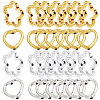 120Pcs 4 Styles Tibetan Style Alloy Bead Frames TIBE-SP0001-14-1