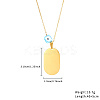 Blank Rectangle Stainless Steel Pendant Necklaces with Cable Chains TO0887-1-5