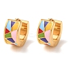 304 Stainless Steel Enamel Hoop Earrings for Women SA-CBA7B26-01G-4