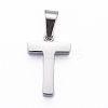 Non-Tarnish 304 Stainless Steel Letter Pendants STAS-H127-T-P-1