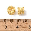 Rack Plating Double Side Brass Bead Caps KK-K381-17G-01-2