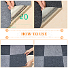 10Pcs 2 Colors Square Self-adhesion Polyester Carpet Tape DIY-CN0003-16-5