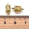 Real 18K Gold Plated Brass Micro Pave Cubic Zirconia Links Connectors ZIRC-L100-009G-05-3