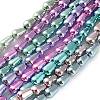 Electroplated Synthetic Non-Magnetic Hematite Beads Strands G-C248-H01-6x12mm-1