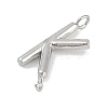 304 Stainless Steel Letter Connector Charms LS-STAS-M108-01P-11-2