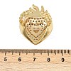 Brass Micro Pave Clear Cubic Zirconia Cuff Rings RJEW-P155-04B-G-5