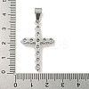 304 Stainless Steel Cubic Zirconia Pendants STAS-C102-01B-P-3