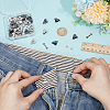 60Pcs 2 Colors Adjustable Alloy Suit Trouser Waist Concealed Button Hooks FIND-HY0004-67-3