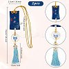2Pcs 2 Colors Brocade Blessing Bag Pendant Decorations HJEW-OC0001-07-2