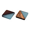 Resin & Walnut Wood Cabochons RESI-S358-90F-2