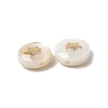 Natural Freshwater Shell Flat Round Beads SHEL-C009-01A-2