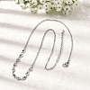 Brass Micro Pave Cubic Zirconia Heart Pendant Necklaces NJEW-B157-13P-1