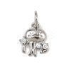 Brass Micro Pave Cubic Zirconia Pendants KK-A269-04D-P-1