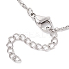 3Pcs 3 Styles 304 Stainless Steel Cuboid Link Chain Macrame Pouch Empty Stone Holder Necklace Making NJEW-JN05197-6