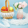 5 Yards Polyester Pleated Flower Lace Trim OCOR-GF0003-89A-4