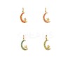 304 Stainless Steel Cubic Zirconia Pendants STAS-OY009-44G-1