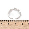 925 Sterling Silver Micro Pave Clear Cubic Zirconia Adjustable Cuff Rings for Women RJEW-G351-04P-5