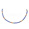 3Pcs 3 Colors Round Glass Seed Beaded Necklaces NJEW-JN05908-4