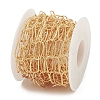 Brass Textured Oval Link Chains CHC-M025-26A-G-4