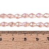 Transparent Electroplate Glass Beads Strands EGLA-N013-T4mm-B29-4