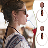 30Pcs Oval Wood Stud Earring Findings WOOD-UN0001-06-6