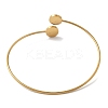 Ion Plating(IP) 304 Stainless Steel Cuff Blank Bangle Bases with Round Tray STAS-Z088-03B-G-3