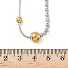 304 Stainless Steel Round Ball Chain and Snake Chain Necklaces for Women NJEW-G173-02A-GP-3
