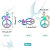20Pcs Rainbow Color Alloy Pendants FIND-FH0003-56-2