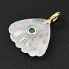 Natural Quartz Crystal Carved Pendants G-G330-02G-02-2