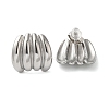 Non-Tarnish 304 Stainless Steel Embossing Stud Earrings LS-EJEW-U001-06P-04-1